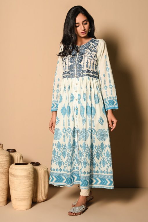 Ethnic Blue frock (ET-CK-35)