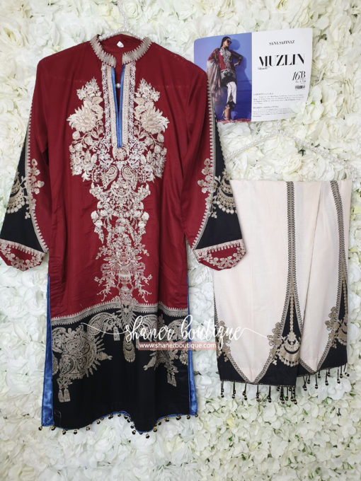 Sana Safinaz 3pc suit (MUZLIN'19 V2 - 16B) - Image 6