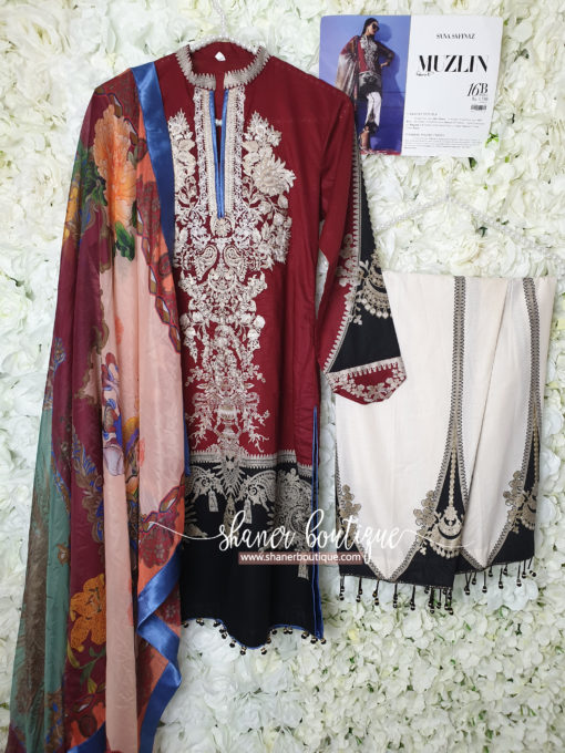 Sana Safinaz 3pc suit (MUZLIN'19 V2 - 16B) - Image 3