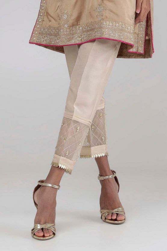 Buy Yellow Handcrafted Modal Narrow Pants for Women | FGNP22-65 | Farida  Gupta