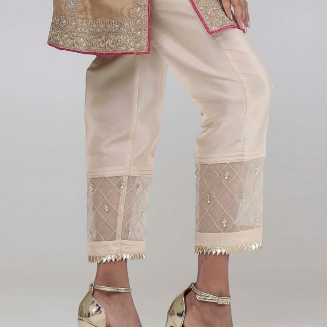 Buy Beige Narrow Pant Cotton Khadi Narrow Pant for Best Price Reviews  Free Shipping