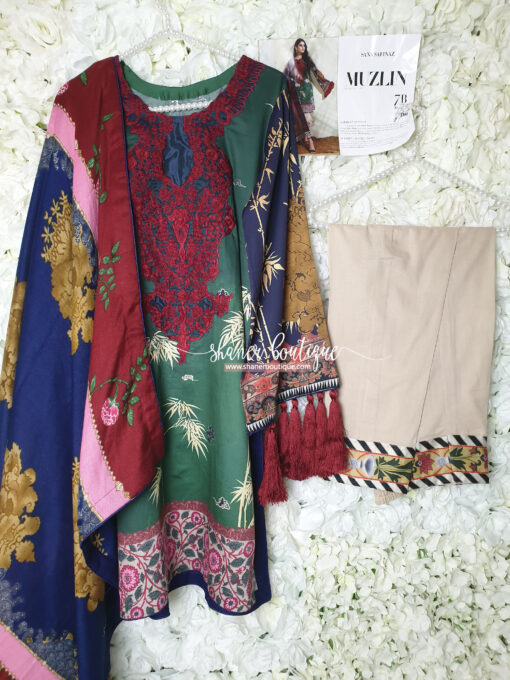 Sana Safinaz 3pc suit (7B Winter Muzlin 19) - Image 10