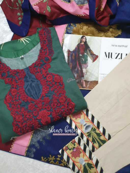 Sana Safinaz 3pc suit (7B Winter Muzlin 19) - Image 7