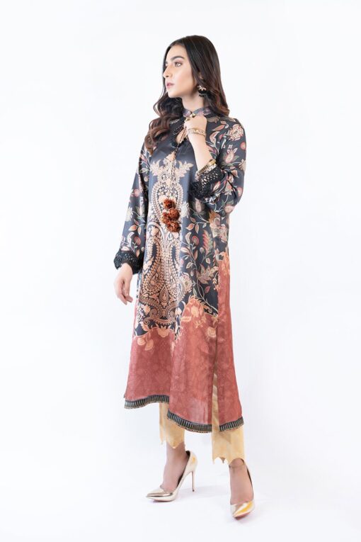 Cross stitch Kurta MUGHAL RUST (CS-K-10) - Image 2