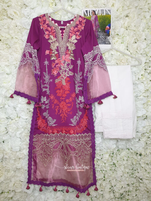 Sana Safinaz 3pc suit ( 9B Muzlin 21) - Image 7