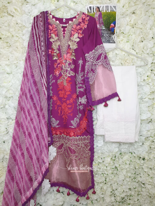 Sana Safinaz 3pc suit ( 9B Muzlin 21) - Image 6