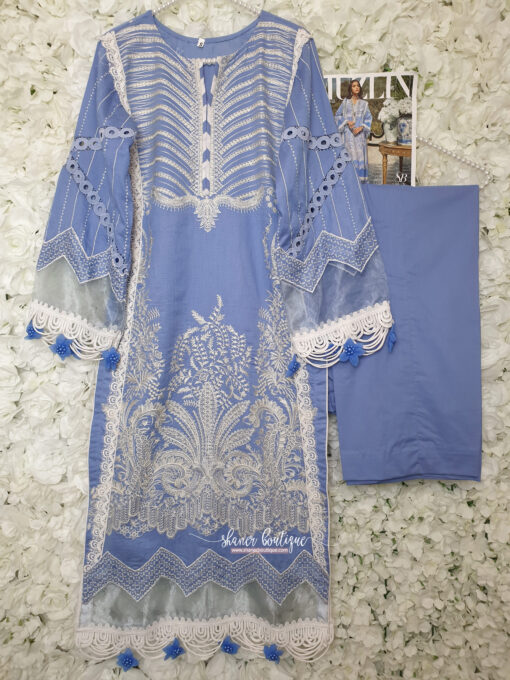 Sana Safinaz 3pc suit (17B Muzlin 21) - Image 10