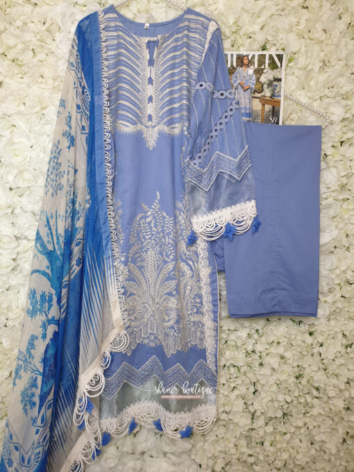 Sana Safinaz 3pc suit (17B Muzlin 21) - Image 8