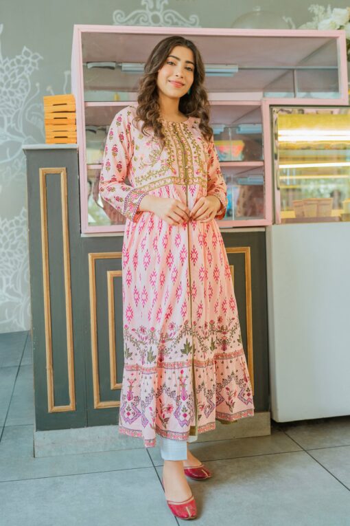 Batik frock and trouser1pc (Dig. Pink Blush 2Pc)