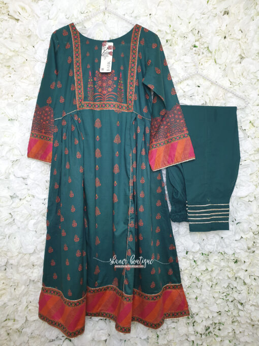 Batik kurta and trousers 2pc (Dig. Green Gem 2Pc) - Image 5