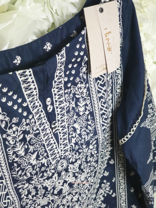 Sapphire kurta (Rustic Blue) - Image 9