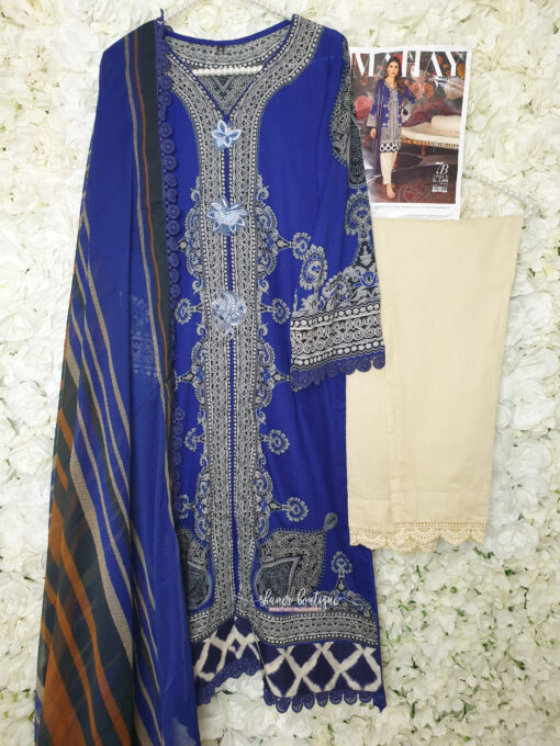 Sana Safinaz 3pc suit (SS Mahay 2021 7B) - Image 6