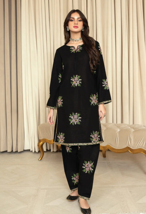 Iznik black 2pc suit (FLORAL MIST)