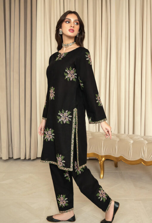 Iznik black 2pc suit (FLORAL MIST) - Image 8