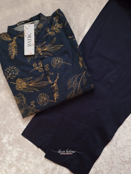 Batik Casual 2pc suit (Midnight blue) - Image 6