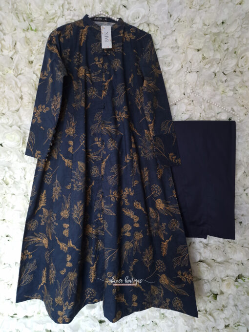 Batik Casual 2pc suit (Midnight blue) - Image 2