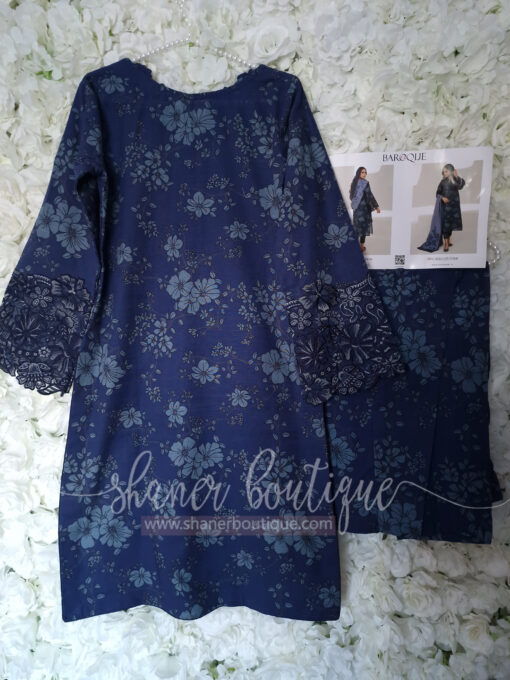 Baroque 3pc khadder blue suit (BA-59) - Image 4