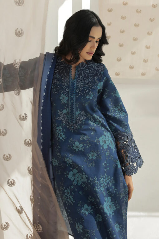 Baroque 3pc khadder blue suit (BA-59) - Image 12