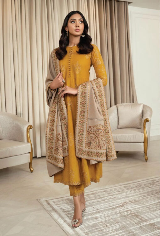 Iznik frock 3pc suit (CANARY)