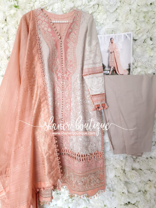 Sana Safinaz 3pc suit (SS Muzlin 2A 2023) - Image 2