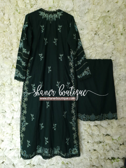 Zaib pret 3pc suit (Emerald Green) - Image 4