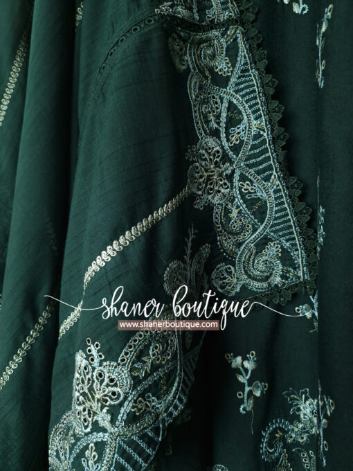 Zaib pret 3pc suit (Emerald Green) - Image 7