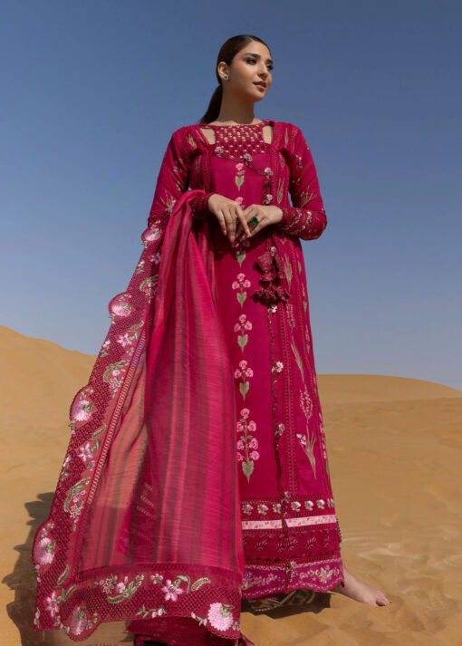 Crimson Luxury lawn 3pc suit Once Upon A Flower - D9 A (CR-11)
