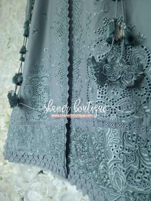 Zaib 3pc suit (SONA 1: OCEAN MIST LUXURY LAWN EMBROIDERED SET) - Image 8