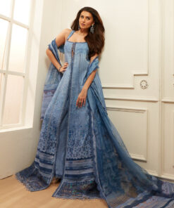 Sobia Nazir 3pc BLUE suit LUXURY LAWN (6B)